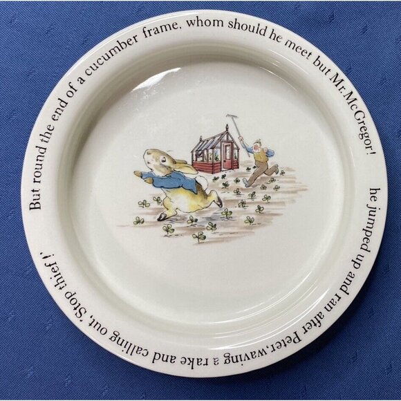 Beatrix Potter PETER RABBIT Cake Plate Cup/Mug WEDGWOOD Frederick Warne & Co Lot - Picture 2 of 8